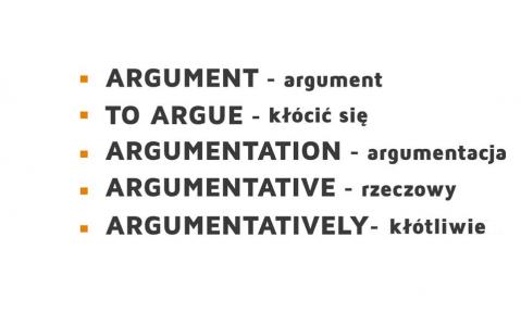 word formation - argument