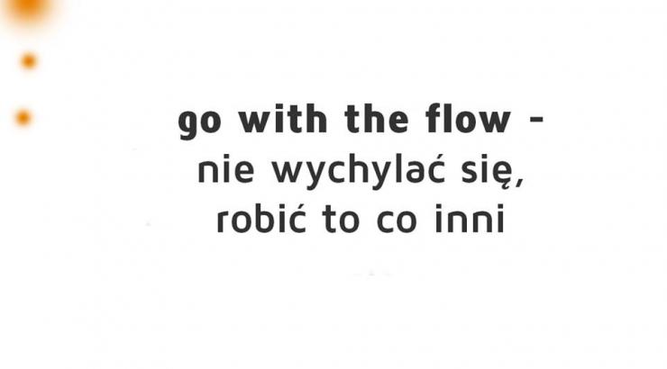 idioms - go with the flow